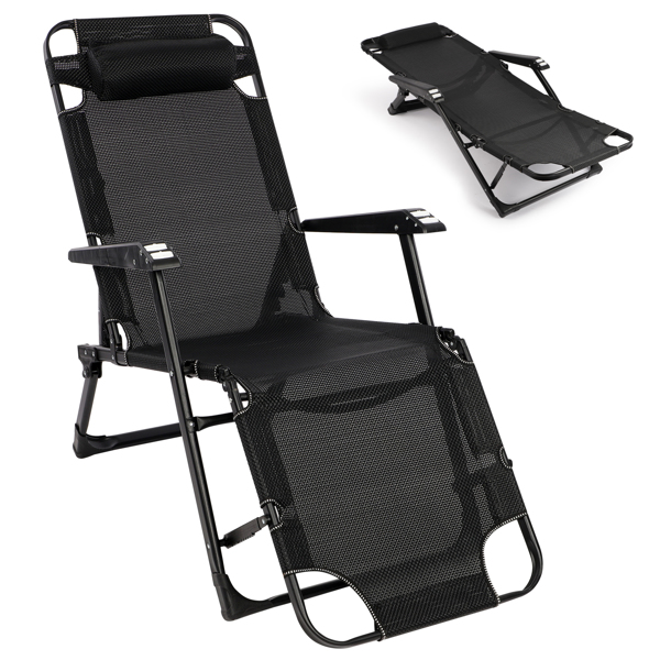 Sunloungers Folding Recliner, Zero Gravity Garden Chair with Removable Headrest, Adjustable Backrest and Armrest, Outdoor Sun Lounger Garden Chairs for Patio Poolside Balcony Backyard
