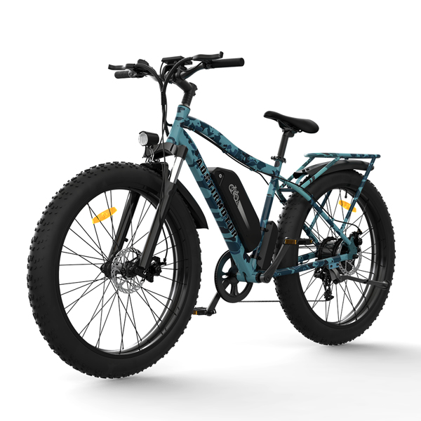 AOSTIRMOTOR 26" 750W Electric Bike Fat Tire P7 48V 13AH Removable Lithium Battery for Adults with Detachable Rear Rack Fender S07-F New Model