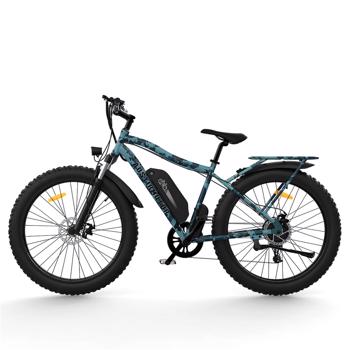AOSTIRMOTOR 26\\" 750W Electric Bike Fat Tire P7 48V 13AH Removable Lithium Battery for Adults with Detachable Rear Rack Fender S07-F New Model