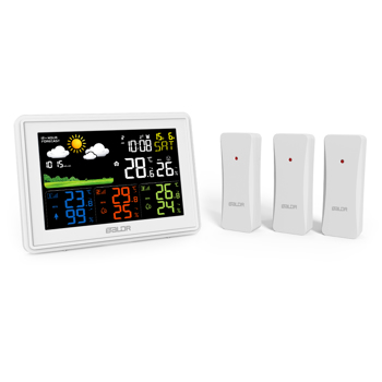 WIRELESS COLOR WEATHER STATION WITH 3 REMOTE SENSORS