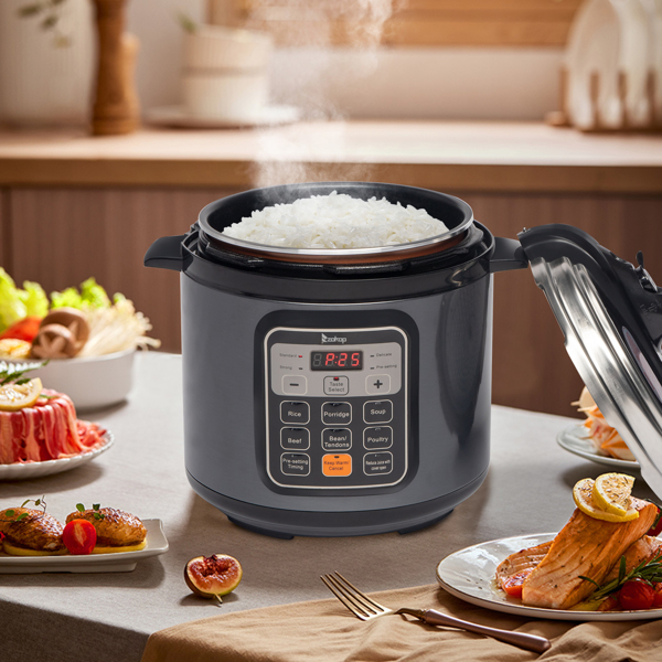 1000W Push-button stainless steel electric pressure cooker 13 in 1 cooking mode, Stainless steel color