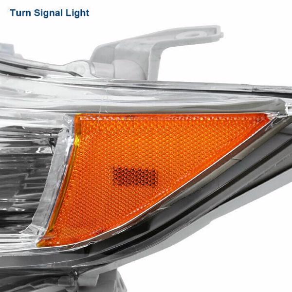 LEAVAN Headlight Assembly For Toyota Camry 2012-2014 Driver and Passenger Side Headlamps W/Amber Corner