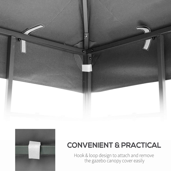 10 x 10 Ft Double Tiered Gazebo Replacement  Top Cover  [Sale to Temu is Banned.Weekend can not be shipped, order with caution]