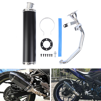 Scooter Performance Exhaust Pipe Fits For GY6 125cc/150cc Aluminum Black
