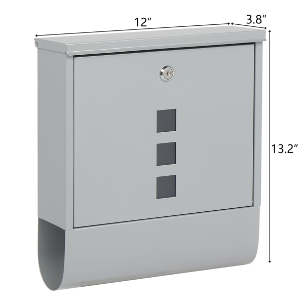 Durable Stainless Steel Mailbox Silver