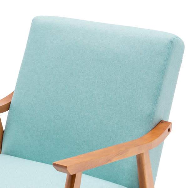 Single Seat C Backrest Without Buckle Fabric Simple Indoor Leisure Chair  Mint Green