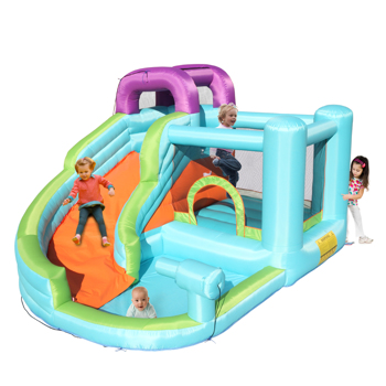 New Inflatable Bounce House, Slide Bouncer with Pool Area ,Climbing Wall, Large Jumping Area