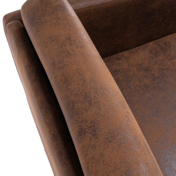 Iron Legs Wooden Frame 74*71*74cm  Bronzing Cloth Indoor Chair Orange