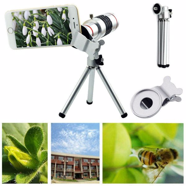 18X Zoom HD Monocular Telescope With Tripod Stand Kit For Cell Phone