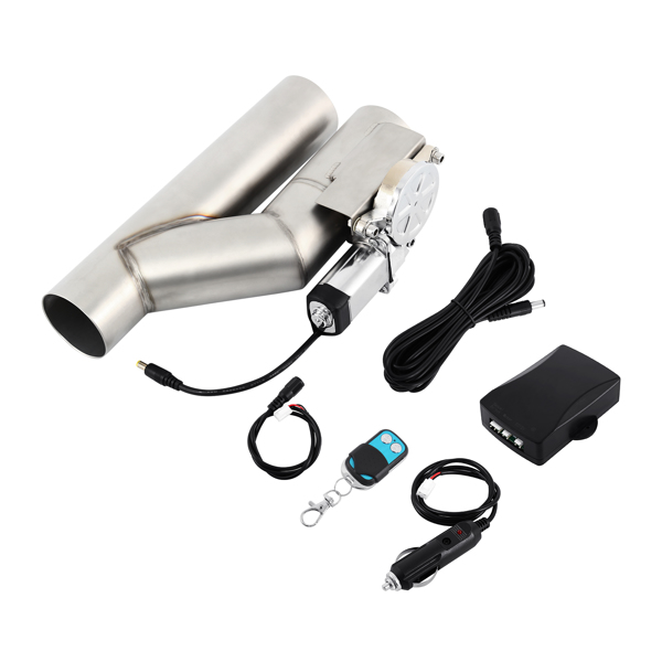 2.5'' 63mm Electric Exhaust Downpipe Cutout E-Cut Out Dual Valve W/ Remote