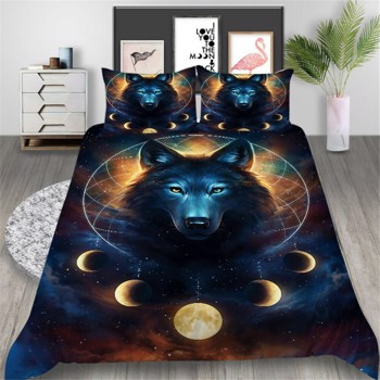 Sunwolf Printed Bed Covers Home Bedclothes Bedding Suit With Pillowcase Duvet Cover Set