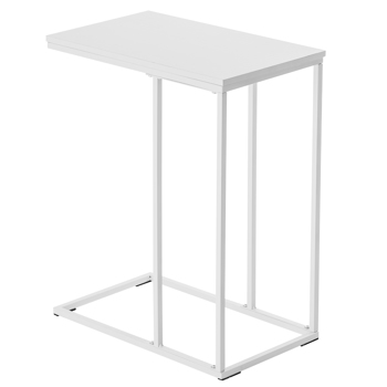 FCH 48*28*58cm C Type Single Layer MDF Iron Rectangle White Triamine Side Table White Spray