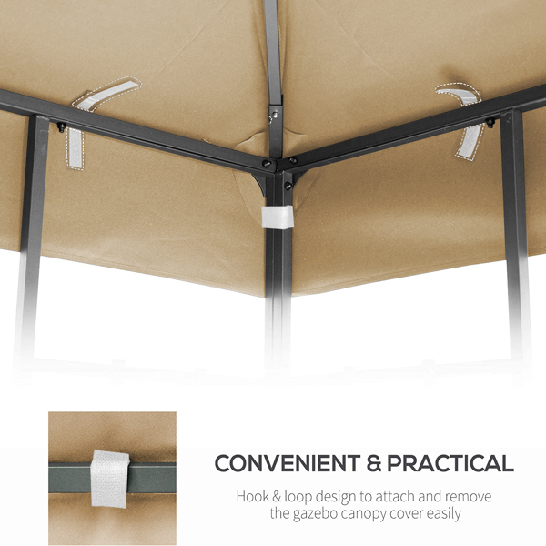 10 x 10 Ft Double Tiered Gazebo Replacement  Top Cover  [Sale to Temu is Banned.Weekend can not be shipped, order with caution]