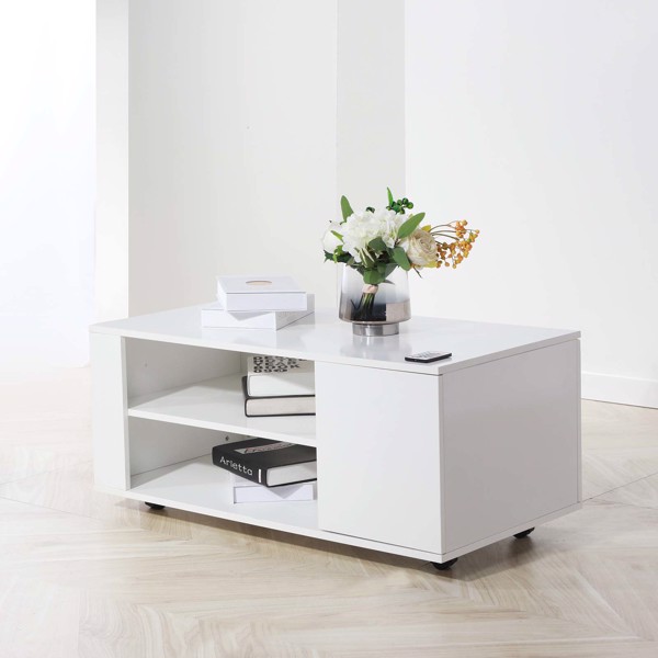 White Coffee Table with Drawer