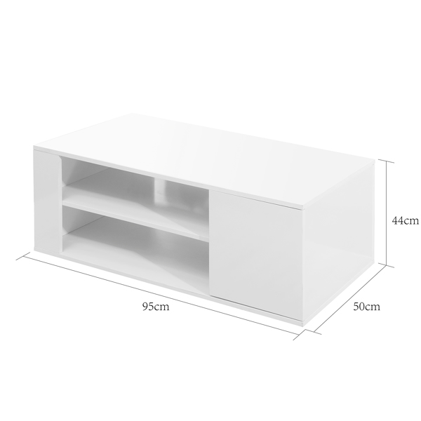 White Coffee Table with Drawer