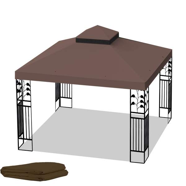 10 x 10 Ft Double Tiered Gazebo Replacement  Top Cover  [Sale to Temu is Banned.Weekend can not be shipped, order with caution]