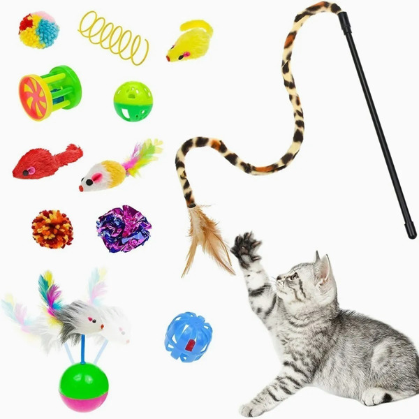 27 Pieces Pet Cat Toy Trough Toy