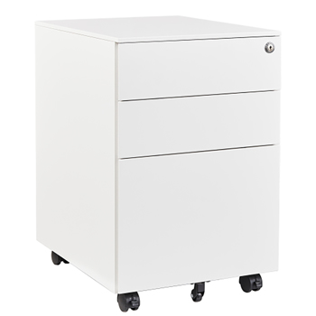 Metal 3 Drawer File Cabinet, Rolling File Cabinet with Lock Under Desk, Small Black Filing Cabinets for Home Office, Deep Drawers for Hanging Legal Letter Folders, Full Assembled Except Casters
