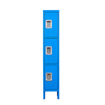 Metal Locker for Office, Metal Storage Locker Employees Locker with 3 Doors, 3 Tier Corridor Locker for School Gym Home Office
