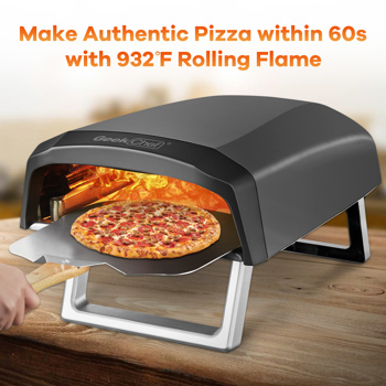 Geek Chef Gas Pizza Oven, Pizza Ovens for Outside Propane, Outdoor Ovens with 13 inch Pizza Stone, Portable Gas Pizza Oven with Foldable Legs, Pizza Oven for Patio Garden,Ban Amazon，homedepot，lowes