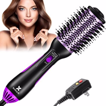 KINGA one-step hair dryer & volumizer hot air brush for Drying, Straightening, Curling 