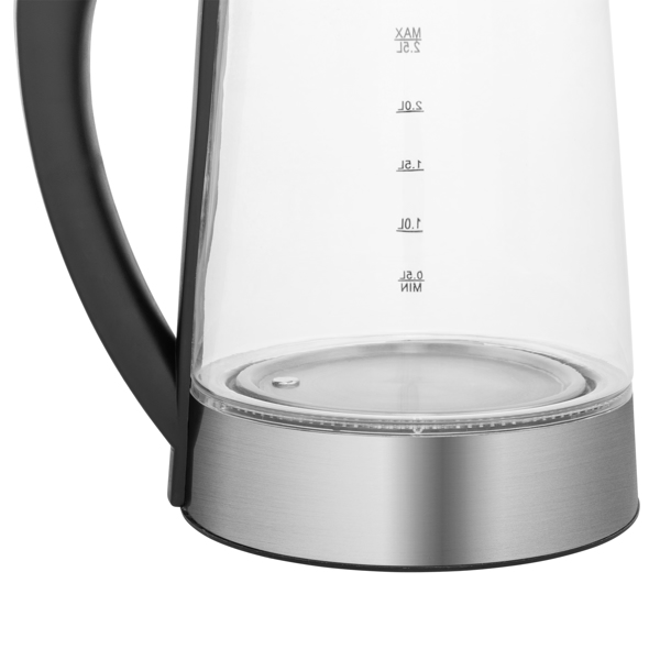 ZOKOP HD-251 2.2L 220V 1800W Electric kettle stainless steel glass blue light with electronic handle
