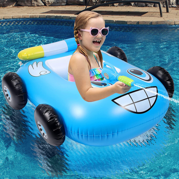 Inflatable water jet car seat blue
