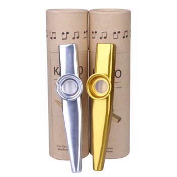 Kazoo Silver Aluminum Alloy with Five Membrane Flute Diaphragm （Silver）（Shipment from FBA）