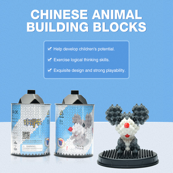 KADELE Animals Toy Building Sets，Extremely Creative and Challenging STEM Building Toys,Educational Toys for Boys and Girls Ages 8 and Up(68 Pieces)