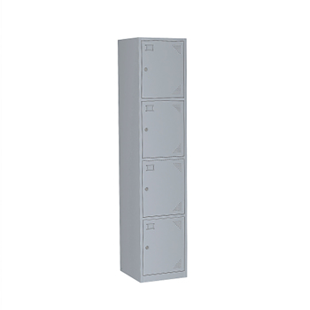 Metal Locker 4 Doors Employees Locker Storage Cabinet Locker ,School ,Hospital ,Gym, Locker Requires Assembly,Gray