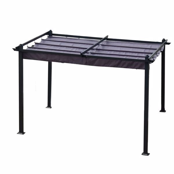 13 x 10 Ft Outdoor Patio Retractable Pergola [Sale to Temu is Banned.Weekend can not be shipped, order with caution]