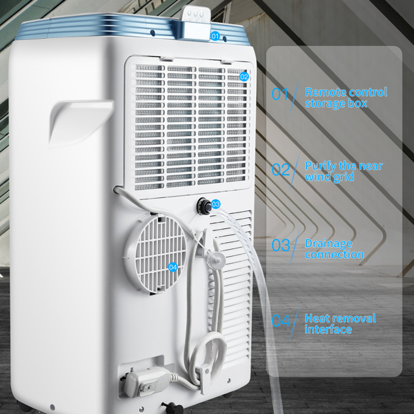 i@HOME Mobile Air Conditioner R290HP 9000BTU, Air Conditioner 3in1 Cooling Fan Dehumidifier, With Exhaust Air Hose, Use Ecological Coolant R290