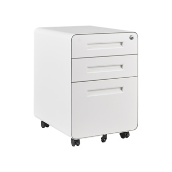 Mobile File Cabinet 3 Drawer Metal Storage Filing Cabinet with Lock and Key, Under Desk Legal Letter File Rolling Cabinets with Anti - tilt Wheels for Home & Office