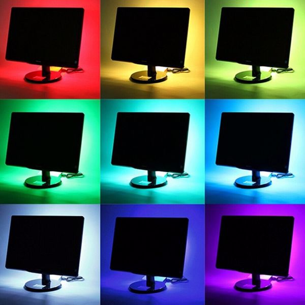 LED Strip Lights USB 5050 RGB TV Back Light Under Cabinet Kitchen Lighting