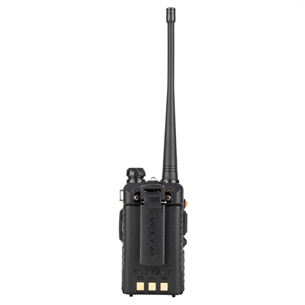 1.5" LCD 5W 144-148/420-450MHz Three Band Walkie Talkie with 1-LED Flashlight (Black)