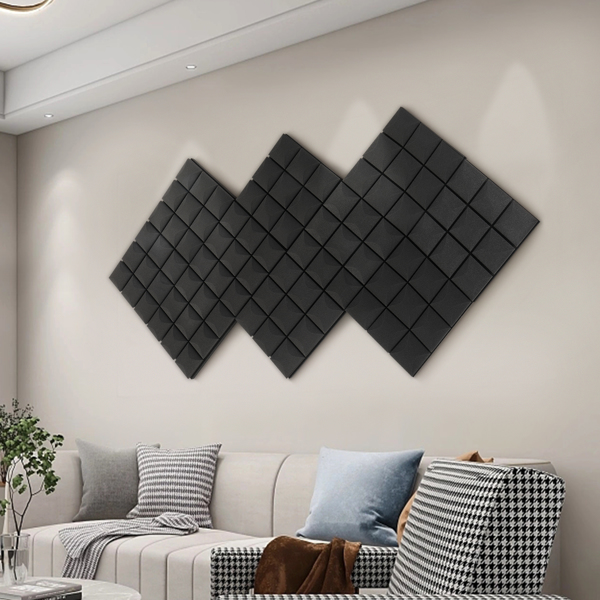 12Pcs 12"x12"x2" Mushroom Acoustic Foam Panel Studio Soundproofing Wall Padding Black