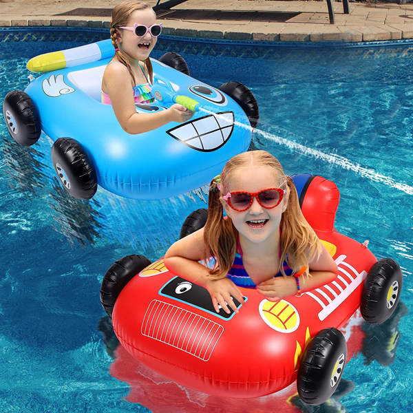 Inflatable water jet car seat blue