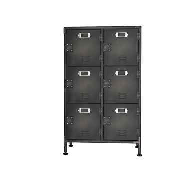 Metal Storage Locker, Lockable Employees Metal Locker with 6 Doors