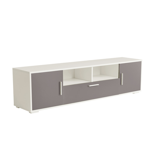  TV Stand with LED Lights,high glossy front TV Cabinet,can be assembled in Lounge Room, Living Room or Bedroom