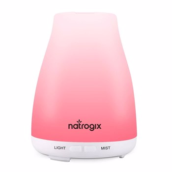 Natrogix Essential Oil Diffuser Humidifier Aromatherapy Diffuser for Essential Oils with Cool Mist Humidifying Function, LED Lights Waterless Auto Off BPA-Free