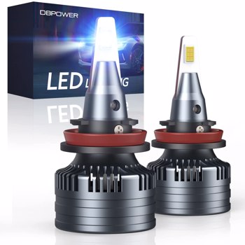 DBPOWER H11/H9/H8 LED Headlight Bulbs,80W 14000 Lumens,500% Brighter LED Headlights Conversion Kits 6500K Cool White,Pack of 2