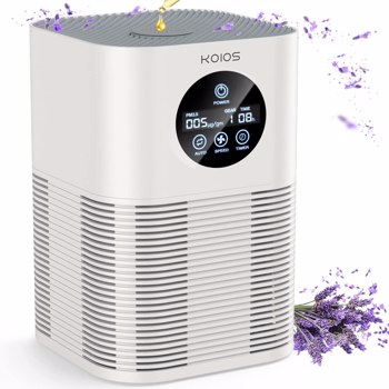 KOIOS Air Purifiers for Home Bedroom, H13 HEPA Air Purifier with Auto Speed Control for Pets Hair Dander Smoke (HQKJ-50, white)