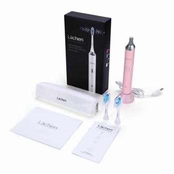 Whitening Sonic Electric Toothbrush Rechargeable,Waterproof 2 Heads 1 Modes Pink