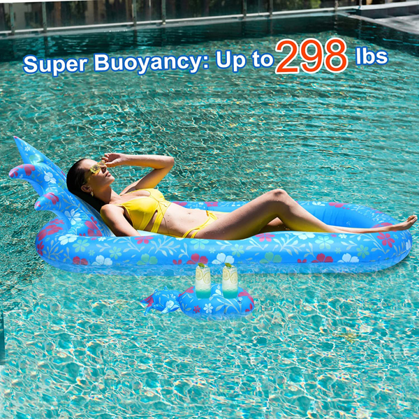 Water inflatable lounge chair floating row Color floating row