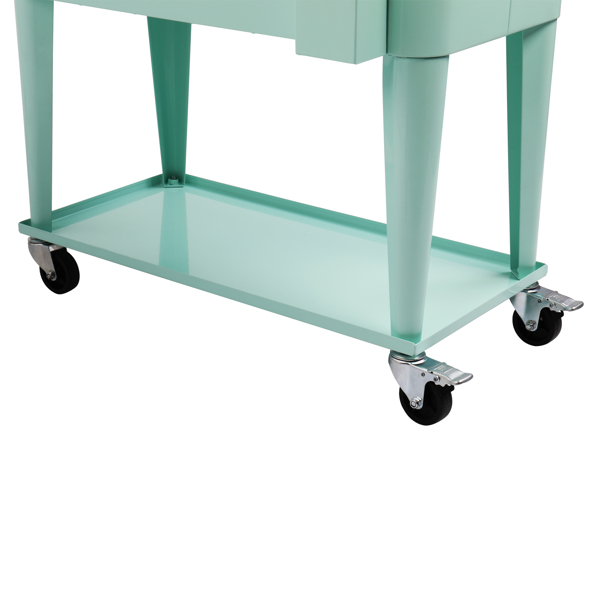 91*84.5*38.5cm Rectangular Plastic Box Frozen Insulation Cart Mint Green