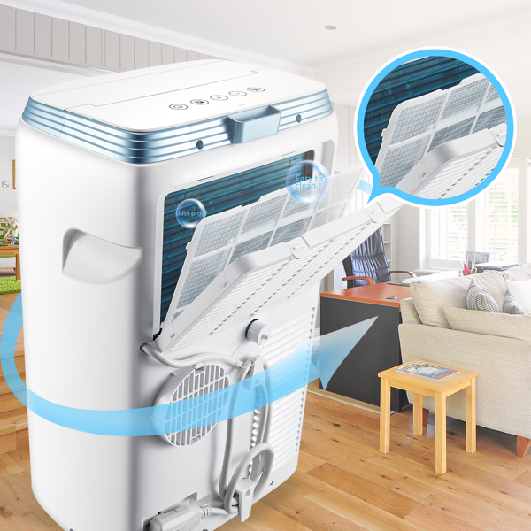 i@HOME Mobile Air Conditioner R290HP 9000BTU, Air Conditioner 3in1 Cooling Fan Dehumidifier, With Exhaust Air Hose, Use Ecological Coolant R290