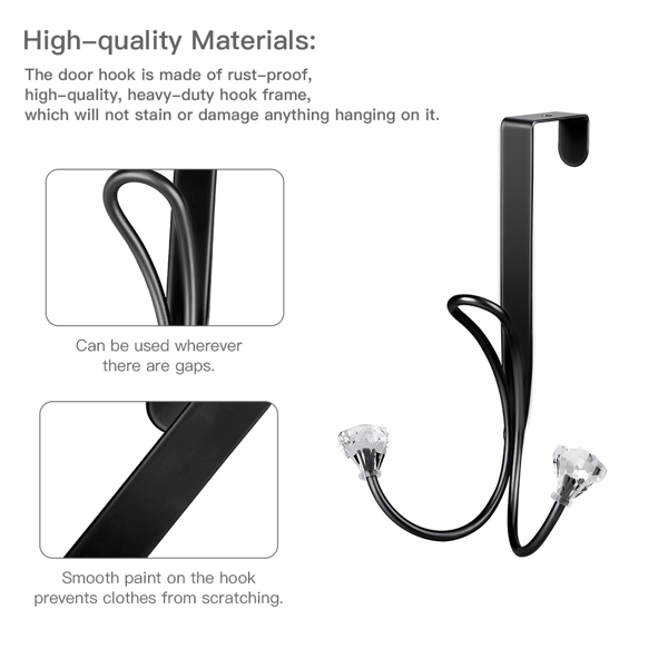 2pcs/Double Hook for Clothes Adhesive Hook Heavy Duty Wall Hook Clothes Hook Coat Hook Wall Mount