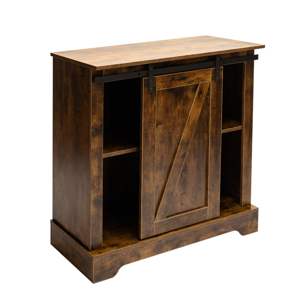 Buffet & Sideboard with Sliding Barn Door Multi-functional Storage Cabinet For Farmhouse