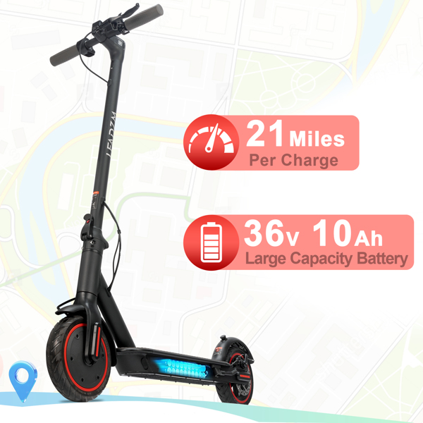 【Not certified, not for sale on Amazon】8.5 Inch Inner Honeycomb Tire 36V 10A.h Electric Scooter Black