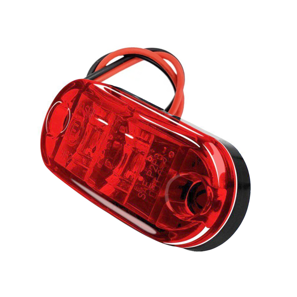 10Pcs Marker Lights 2.5" LED Truck Trailer Oval Clearance Side Light Amber+Red
